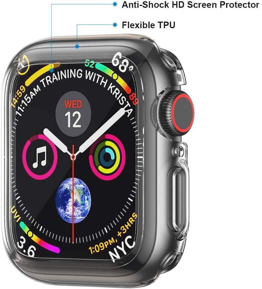 Apple WatCh Series 6 / SE / 5 / 4 Full SCreen Body Crystal Clear Case 40MM (Clear)
